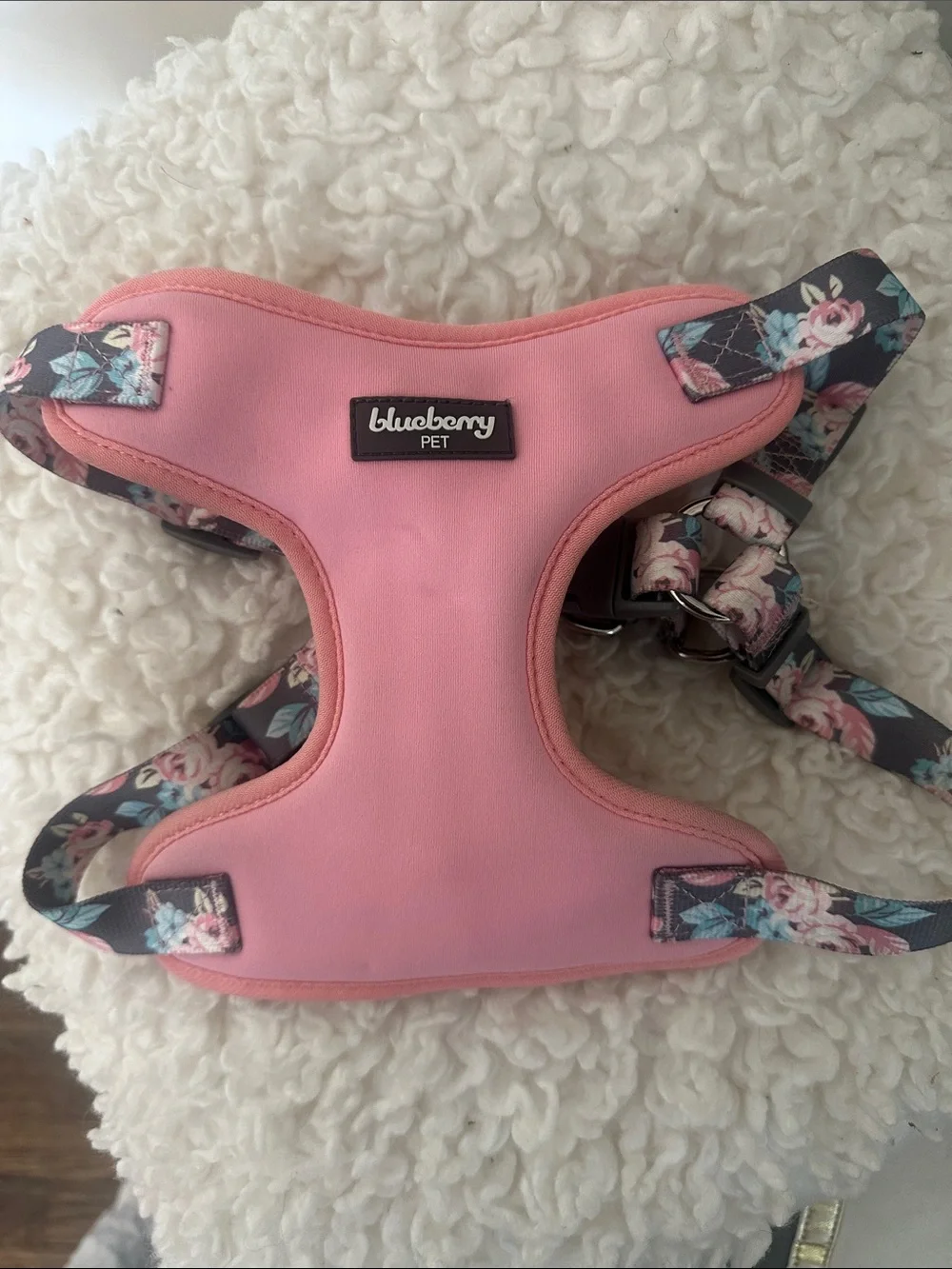 Blueberry Pet Pink Floral Dog Harness (Medium)
